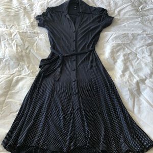 Navy Polka Dot Dress